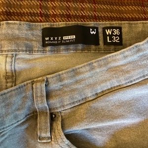 Men’s jeans distressed gray WXYZ 36x32